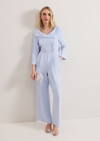 Phase Eight Sienna Tux Jumpsuit Blue Canada | BGSHMZ-560